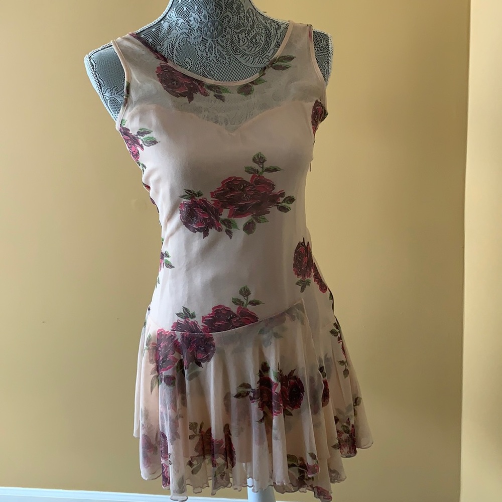 NWT Diesel Sleeveless Sheer Floral Print Dress